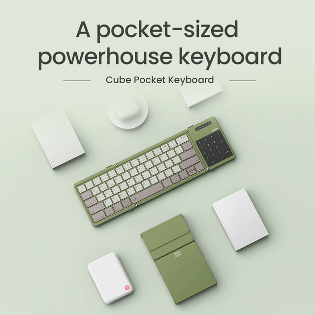 NILLKIN 折りたたみ式Bluetoothキーボード 薄型 グリーン Amazon | Nillkin 折りたたみ式キーボード タッチパッド付き
