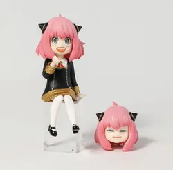 12cm Kawaii Anya Forger Yellow Raincoat Anime Figure Doll for Collection (Anya)