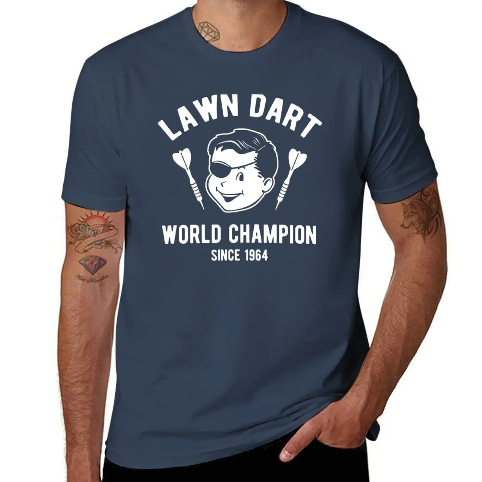 New Lawn Dart World Champion T-Shirt Cute Tops Camicia Ad Asciugatura Rapida Fruit Of The Loom Magliette Da Uomo