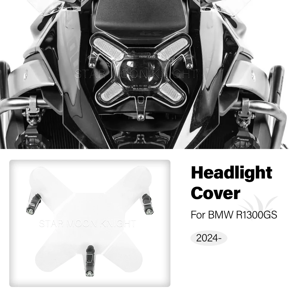 

For BMW 1300GS R1300GS 1300 R 1300 GS 2024- Acrylic Headlight Fairing Quick Release Light Cover Protector