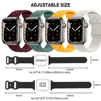 Sport Braided Silicone Strap For Apple Watch Band 44mm 40mm 45mm 49mm 46mm Breathable bracelet iwatch series 10 9 7 8 se ultra 2 - Image 6