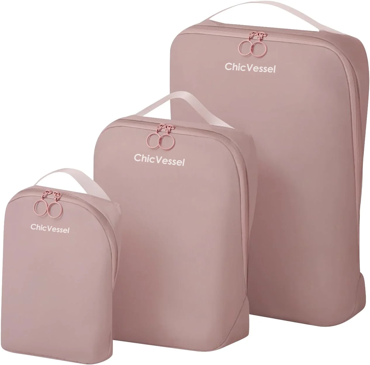 

ChicVessel Packing Cubes for Backpack, Ultralight Packing Cubes for Travel Luggage Suitcase Organizer Bags Set 3 Set Travel Orga