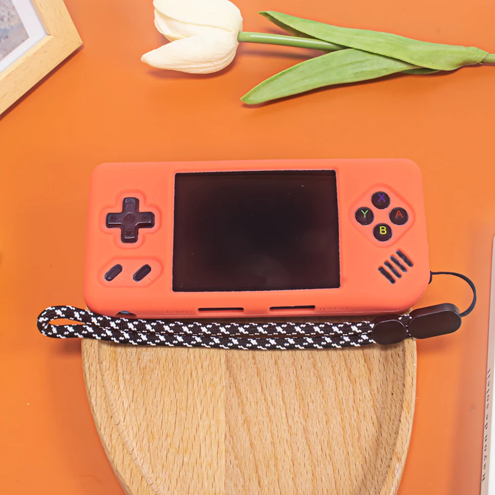 Silicone Full Body Soft Protector Case Anti-Scratch Protective Sleeve Skin Drop-Proof with Lanyard for ANBERNIC RG28XX 2.83inch