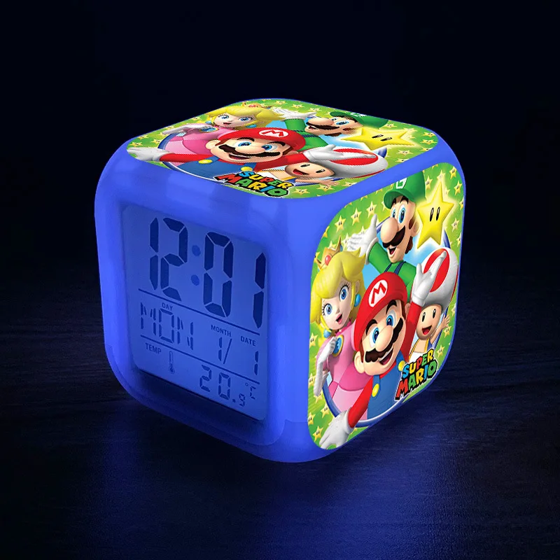 Reloj despertador digital de Super mario bros para niños, reloj desper –