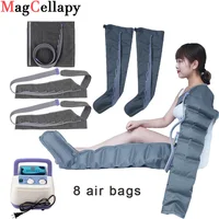 8 Air bags Electric Air Compression Massager Tall Man Waist Leg Pump Wraps Foot Ankles Calf Massage Presoterapia Pain Relaxation 1