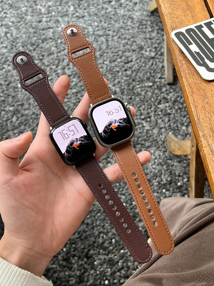 Premium Leather Strap for Smart Watches - Universal Fit Sport Bracelet