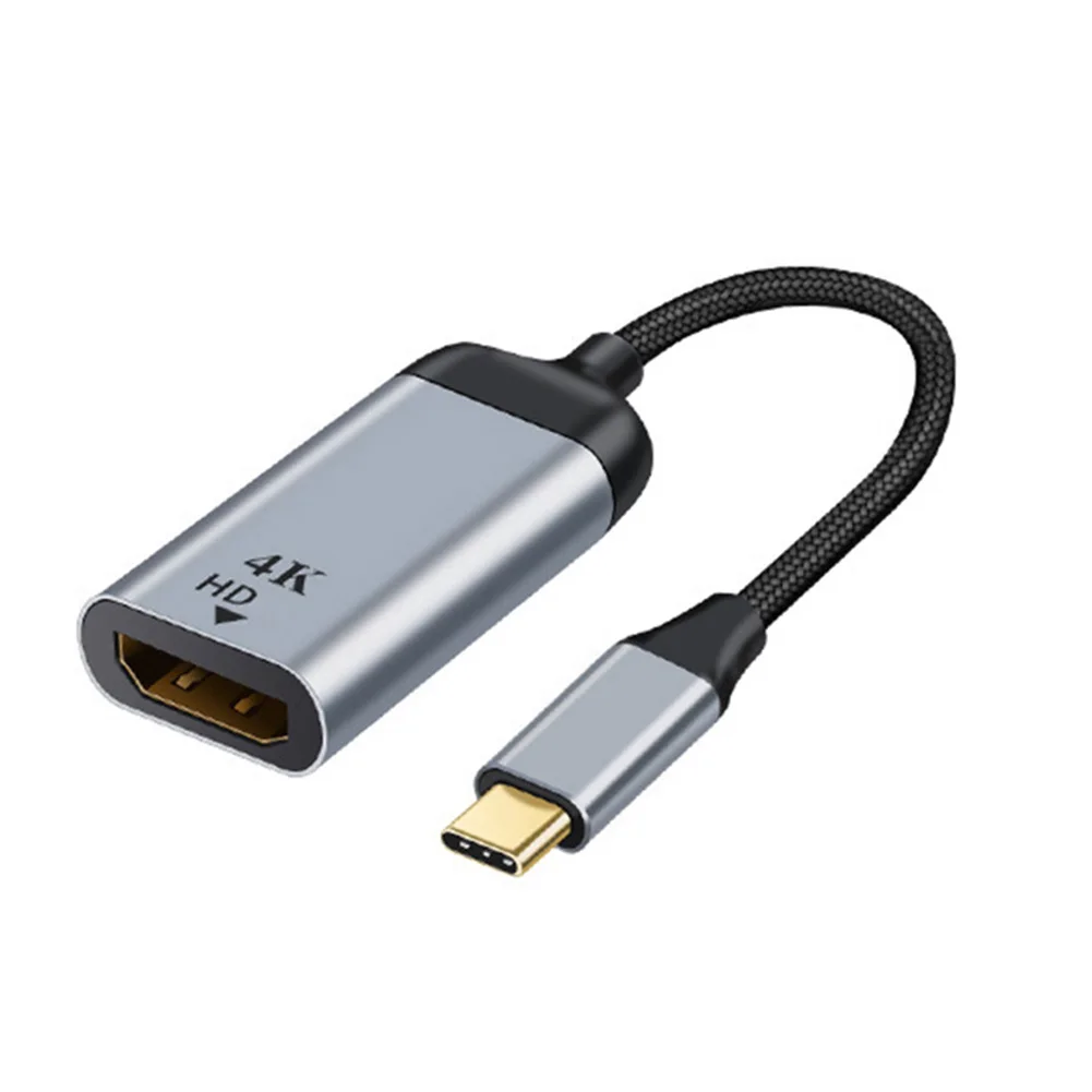 USB C 타입-HDMI 호환 4K HD 비디오 컨버터, 알루미늄 합금 USB ..