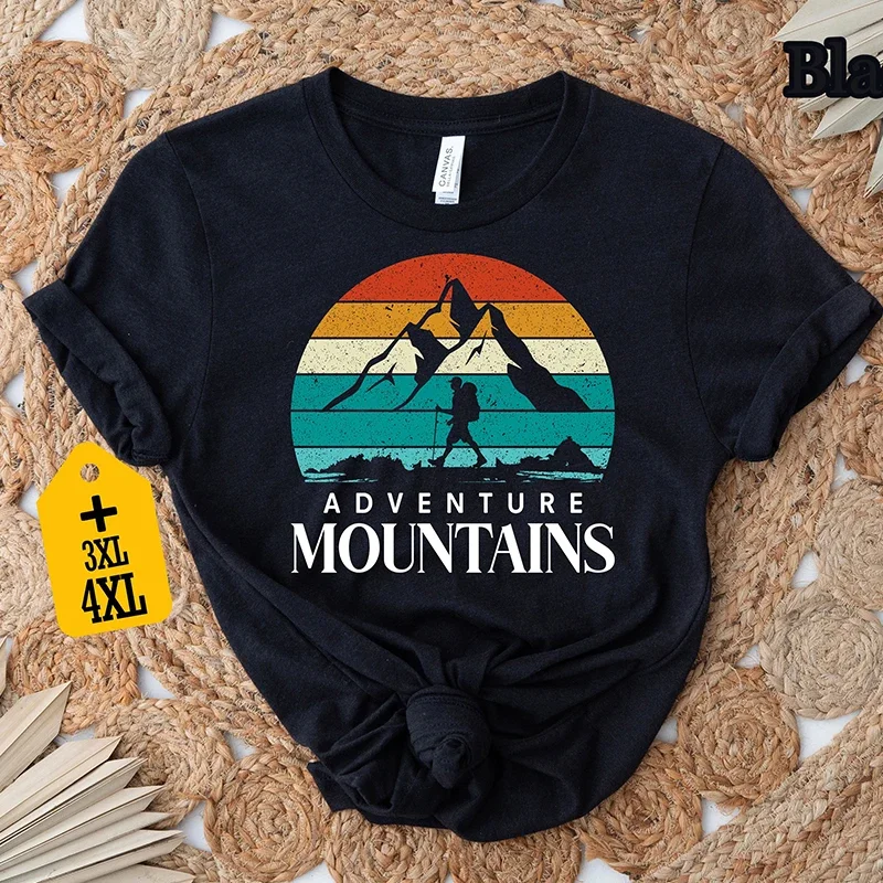 

Adventure Mountains Vintage Women T Shirt Cotton T-shirt Aesthetic Religious Tshirt Motivational Graphic Tee O Neck Dropshipping