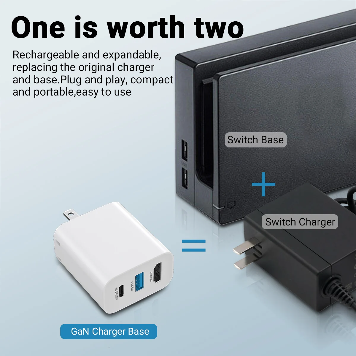 Gopala 30W Switch Dock Charger Portable TV Docking Station 4K@30Hz HDMI USB3.1 PD USB-C Fast Charging For Switch OLED