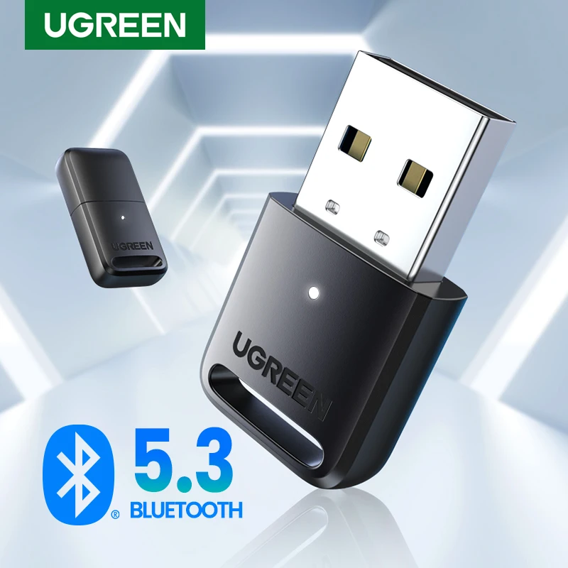 

UGREEN USB Bluetooth 5.3 5.0 Adapter Receiver Transmitter EDR Dongle PC Wireless Transfer for Bluetooth Headphone Speakers Mouse