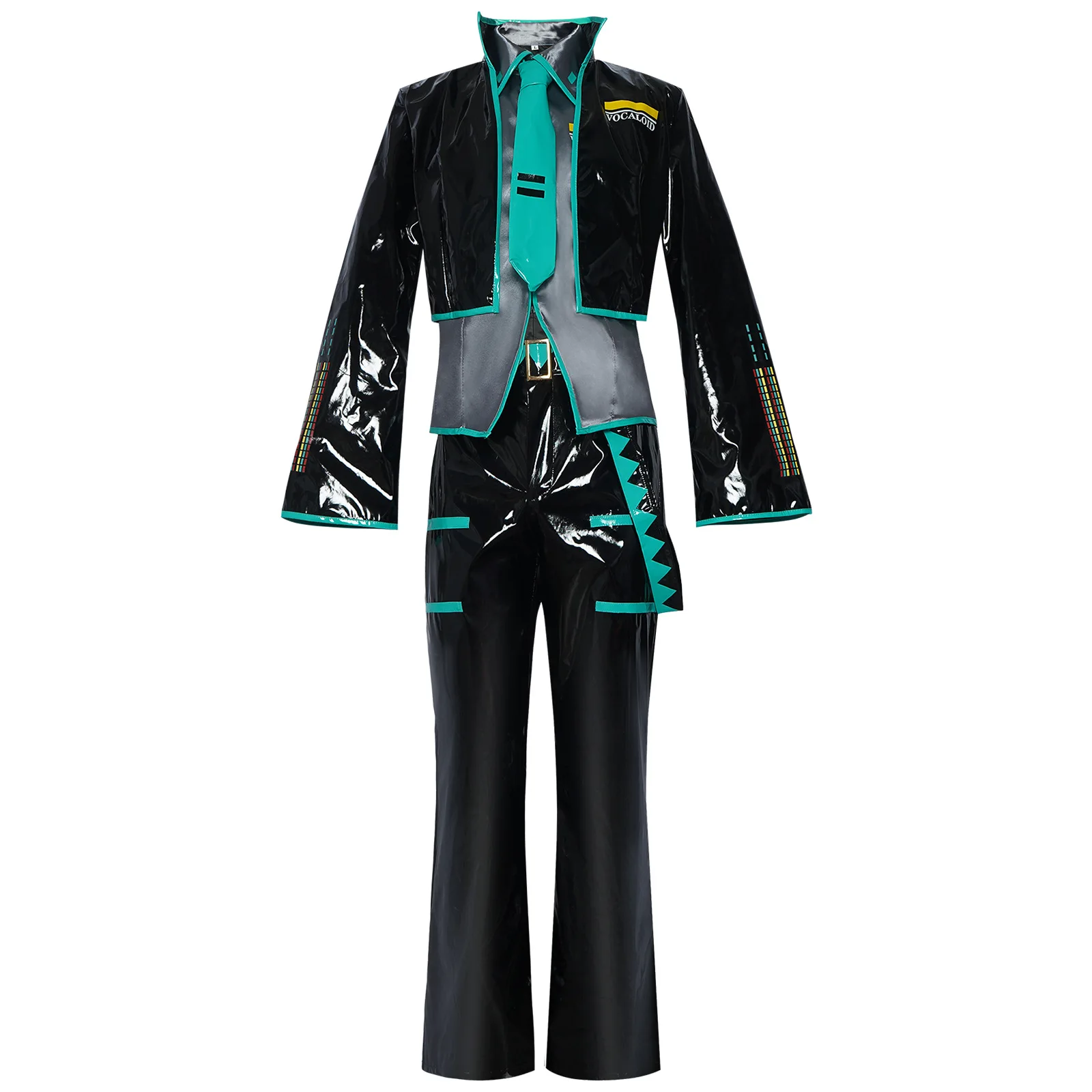 Hatsune Miku-Inspired Black Suit Cosplay Set for Men/Women (Unofficial)