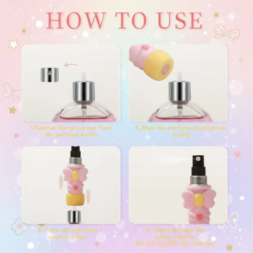 5ml Perfume Bottle Plush Fairy Wand Empty Cosmetic Container Refillable Leak-proof Ultra-fine Mist Fragrance Container Travel