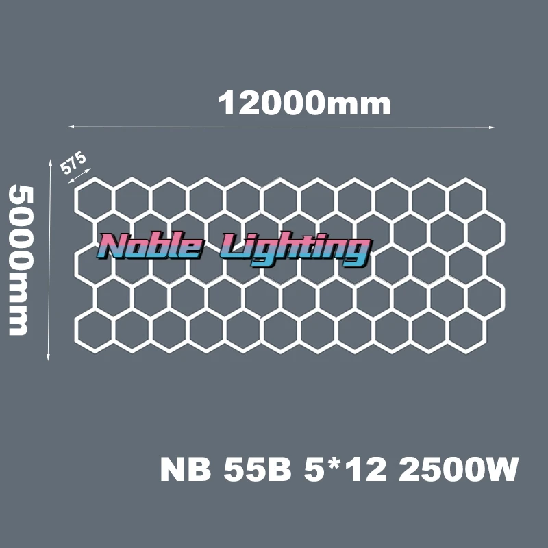 5X12M Garage Light Factory High Lumen Work Hexagon Lights Lamp Arrow Shape Indicator Light For The Showroom