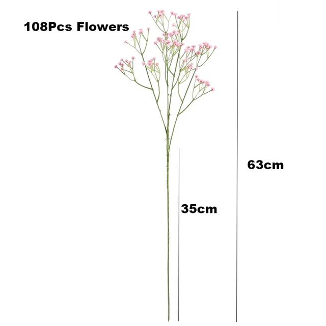 1Pc Babys Breath Artificial Flowers Fake White Flowers Real Touch Gypsophila  Floral in Bulk for Home Wedding Garden Party Decor