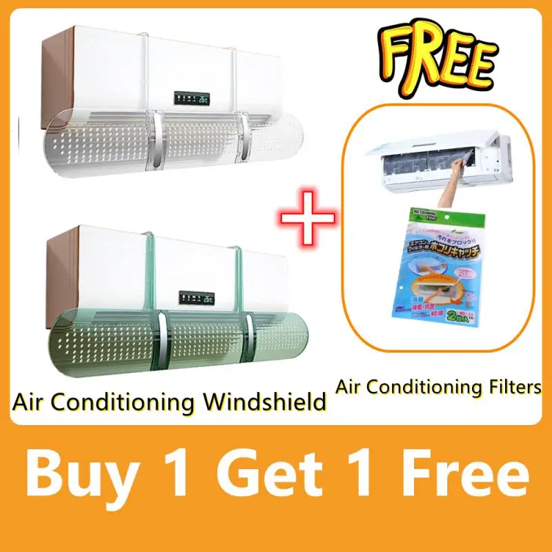 

New Transparent Air Conditioning Wind Deflector Anti Direct Blow Wall Mounted No InstallationTransfer Air Outlet Wind Deflector