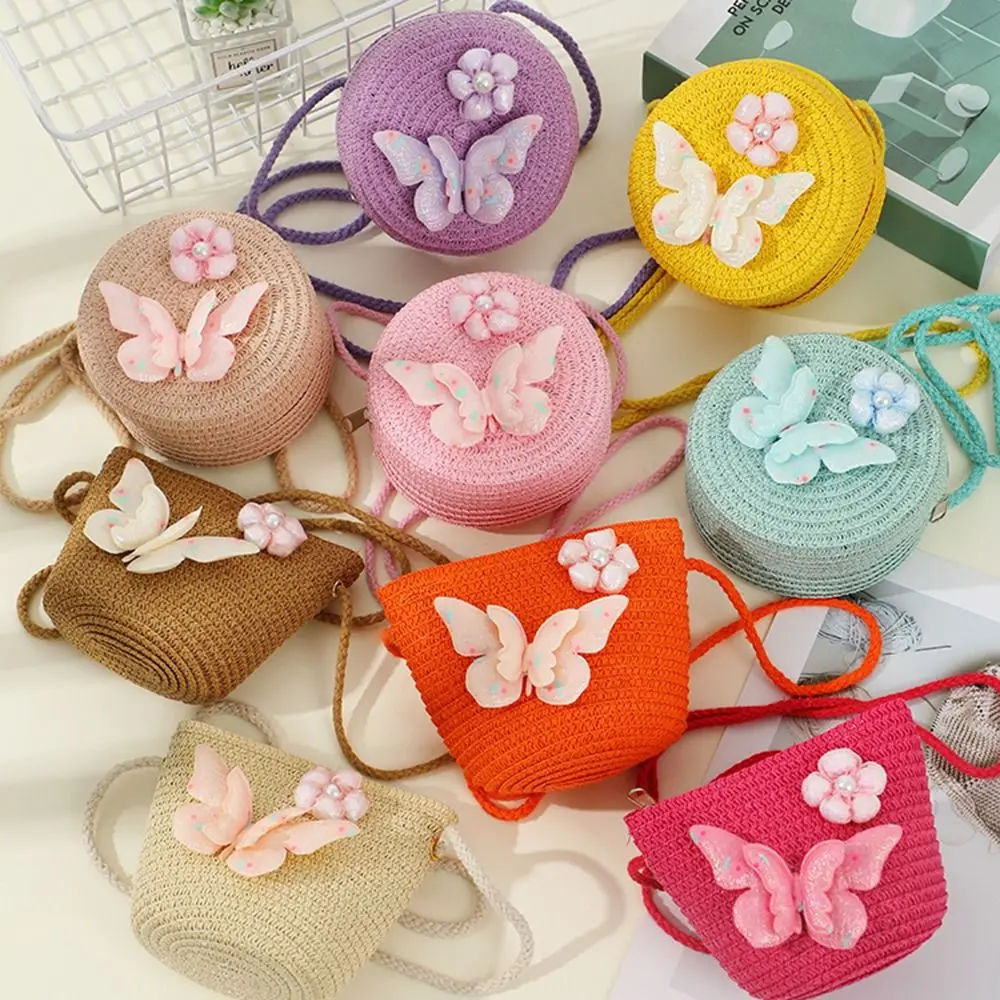 Straw Woven Kids Summer Beach Bag