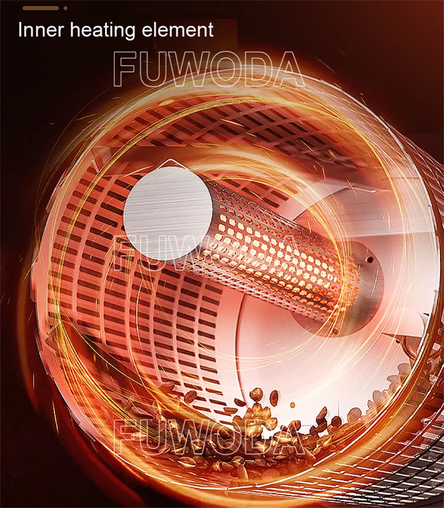 Description Picture 5 of item110V 220V Semi Fire 500g Automatic Coffee Bean Roaster Commercial  Drum Roaster Coffee Electric Roasting Machine