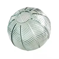 Nordic Glass Pendant Light Green Leaf Pattern Light 5
