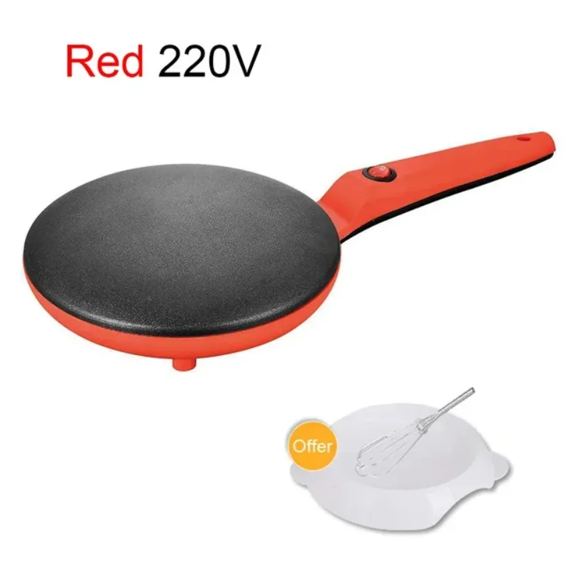 220V BBQ Egg Electric Crepe Maker Pie Baking Pan Non-stick Pancake Cooking Machine Chinese Spring Roll Pizza Griddle Cooker
