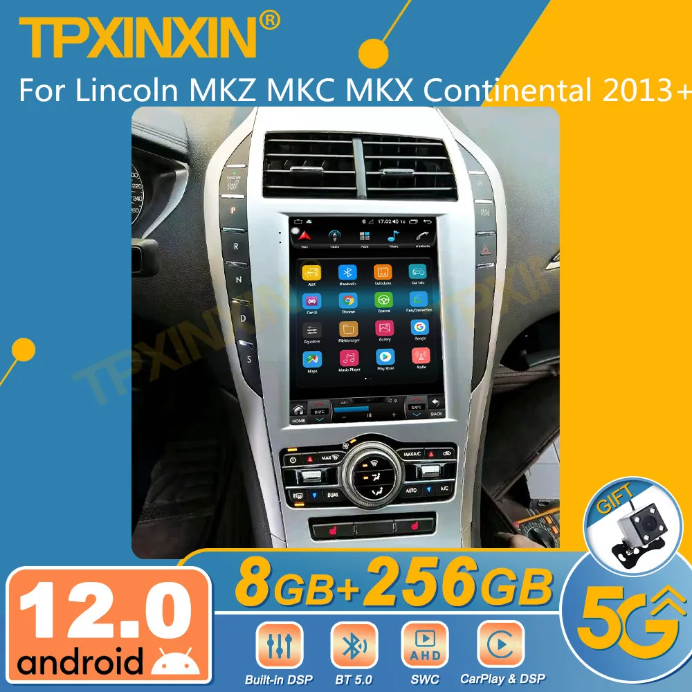 

Android 12 For Lincoln MKZ MKC MKX Continental 2013+ Android Car Radio 2Din Stereo Receiver Autoradio Multimedia Player GPS Navi