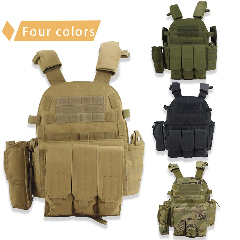 

Multi-Color Outdoor Military Hunting Combat Equipment Tactical Vest Adjustable Multi-Functional Air Gun Protective Vest