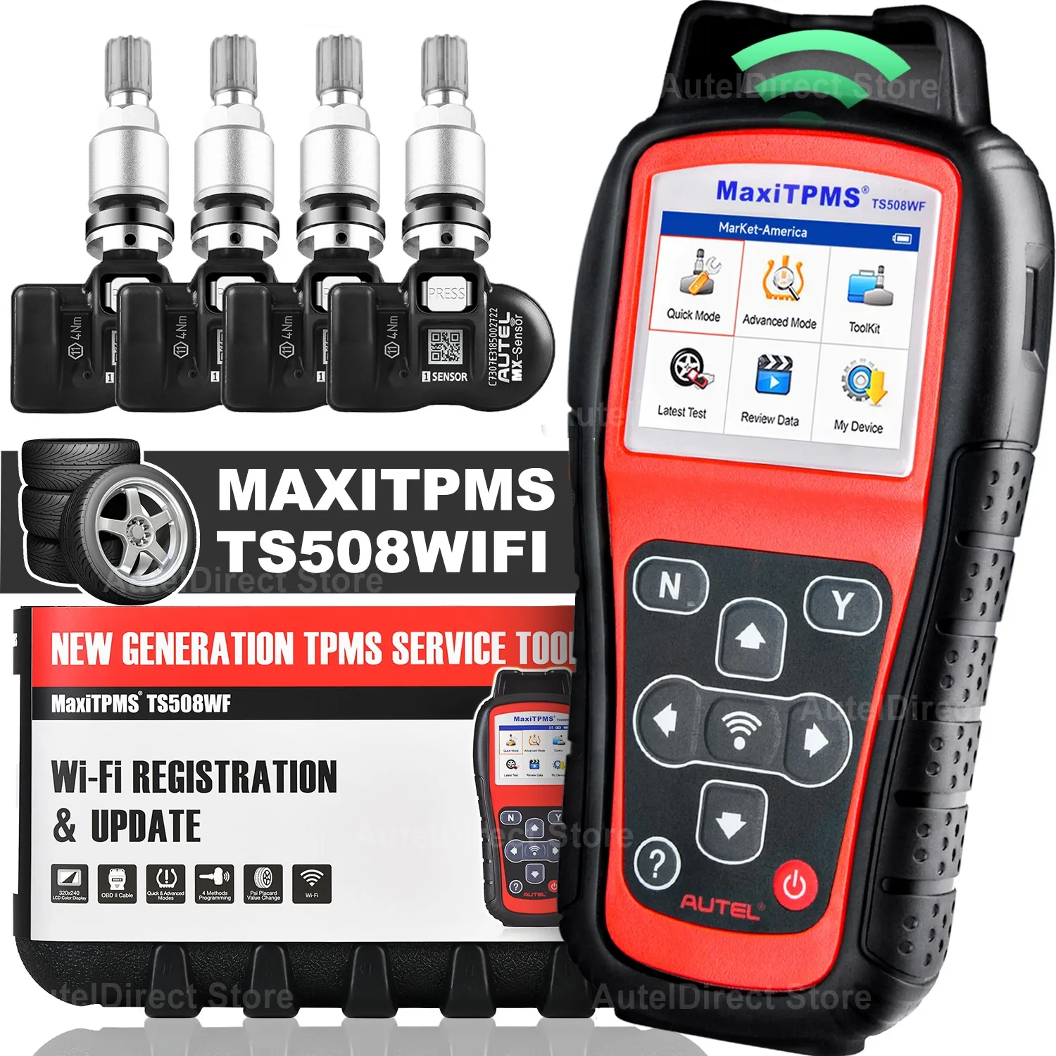 Autel s508 Wi-fi車のtpmsリリースツール、2-in-1センサー-mx-serrors 