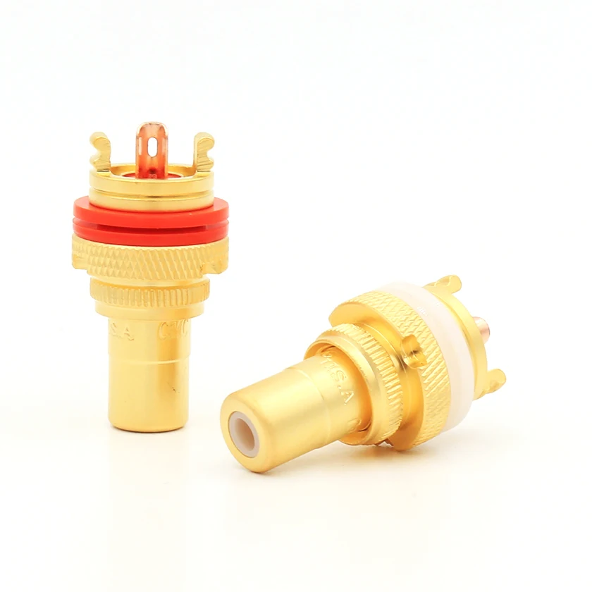 Rs3004 Cmc Style Rame Rosso Placcato Oro Presa Rca Audio Rca Jack Rca Terminali Amplificatore Spina Presa Rca In Rame