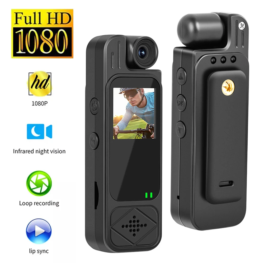HD 1080P 1.3in Mini Camera Action Camera Portable Small Digital Video Recorder Body Cam Infrared Night Vision Miniature Camcorde