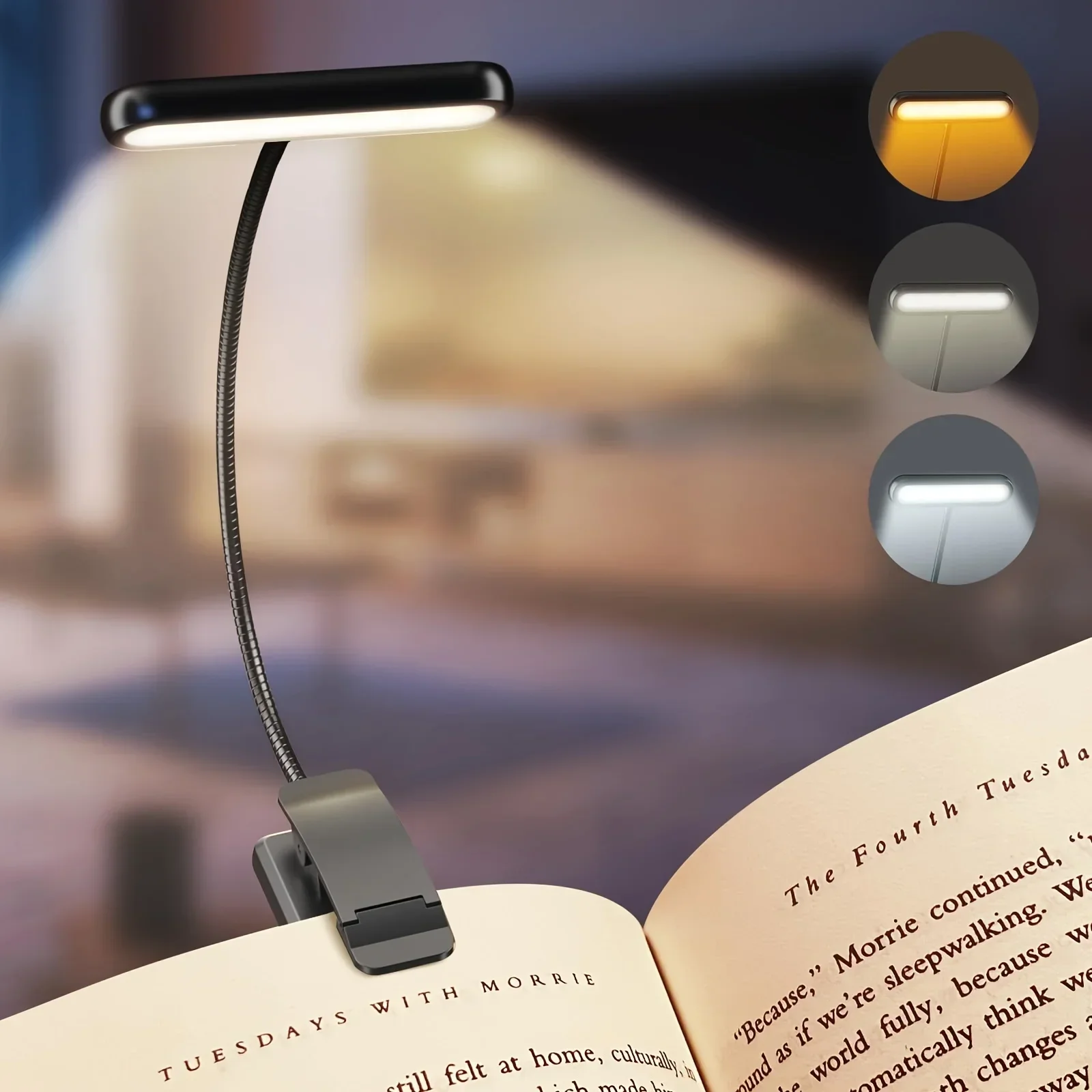 USB Rechargeable Flexible Clip Reading Lamp