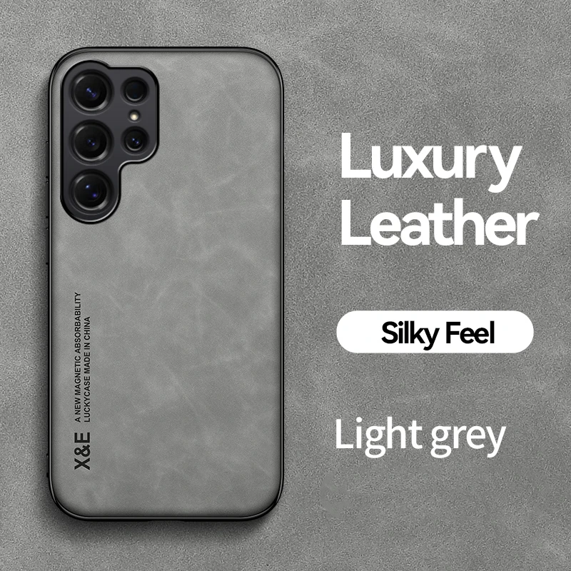 Luxury Frosted Leather Shockproof Phone Case with Bumper Protection