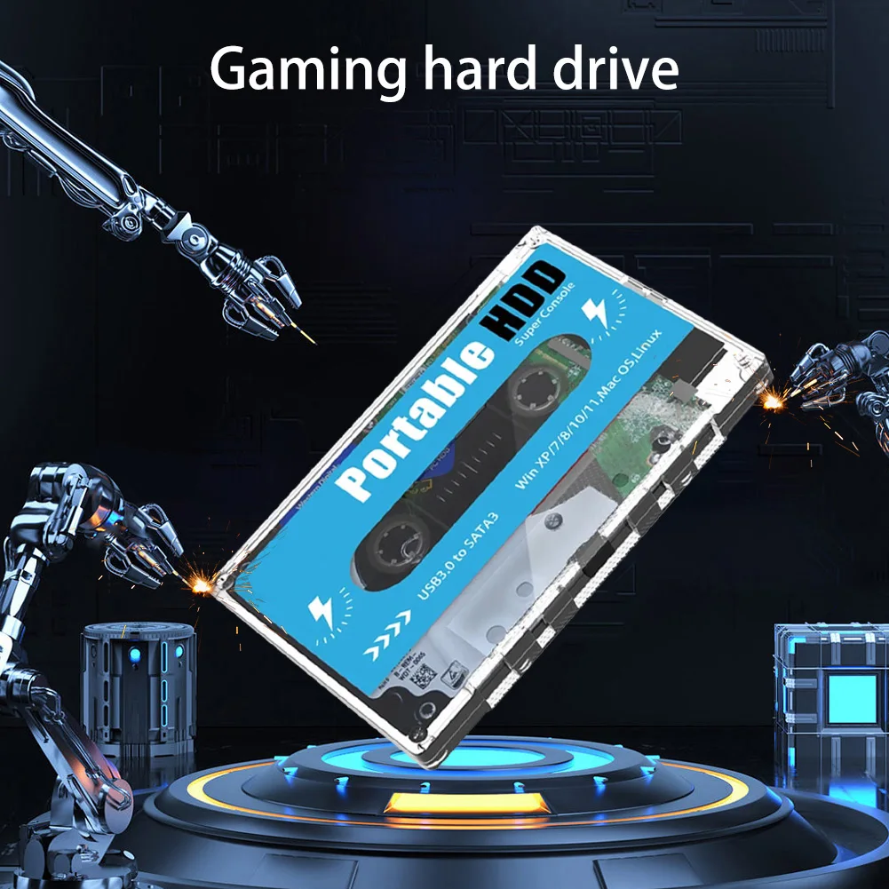 500G Portable External Hard Drive Batocera 33 With 110000+ Game Games for PS2/PS1/SS/MAME/ARCADE Emulator for Laptop/PC/Windows