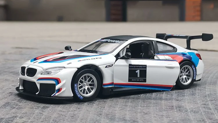 1:32 BMW M6 GT3 Rally Car Alloy Model Car Diecast Sound Light Car