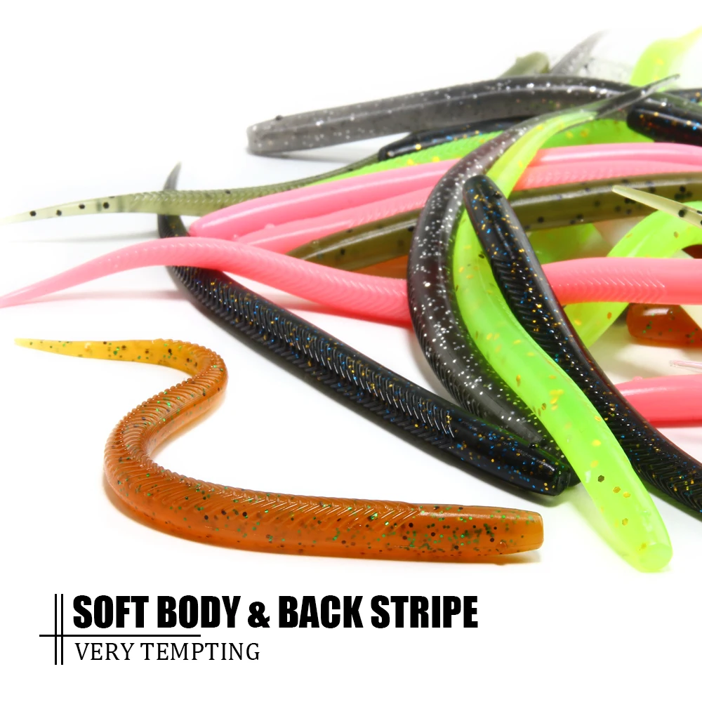 Rosewood 140mm Soft Lure Fishing Worm Drop Shot Finesse Plastic