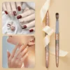 100% Pure Kolinsky Nail Brush Silver UV Gel Polish Nail Art Extension Builder Manicure Nail Pen Painting Drawing Brushes 2
