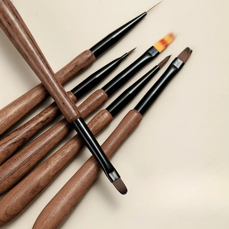 Japanese Style Sandalwood Pole Manicure Brush Manicure Light Therapy Color Painting Flower Pen Faint Dye Gradient Sweeping Pen 4
