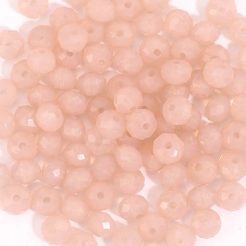 Sparkling Faceted Glass Rondelle Beads for Jewelry Crafting and DIY Accessories