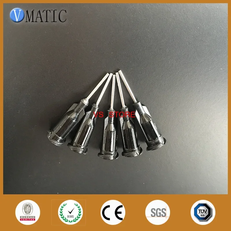 Top Quality 100Pcs 19G Black Color Glue Dispenser Needles 0.5'' Black Color Dispensing Syringe Needle 1/2 Inch