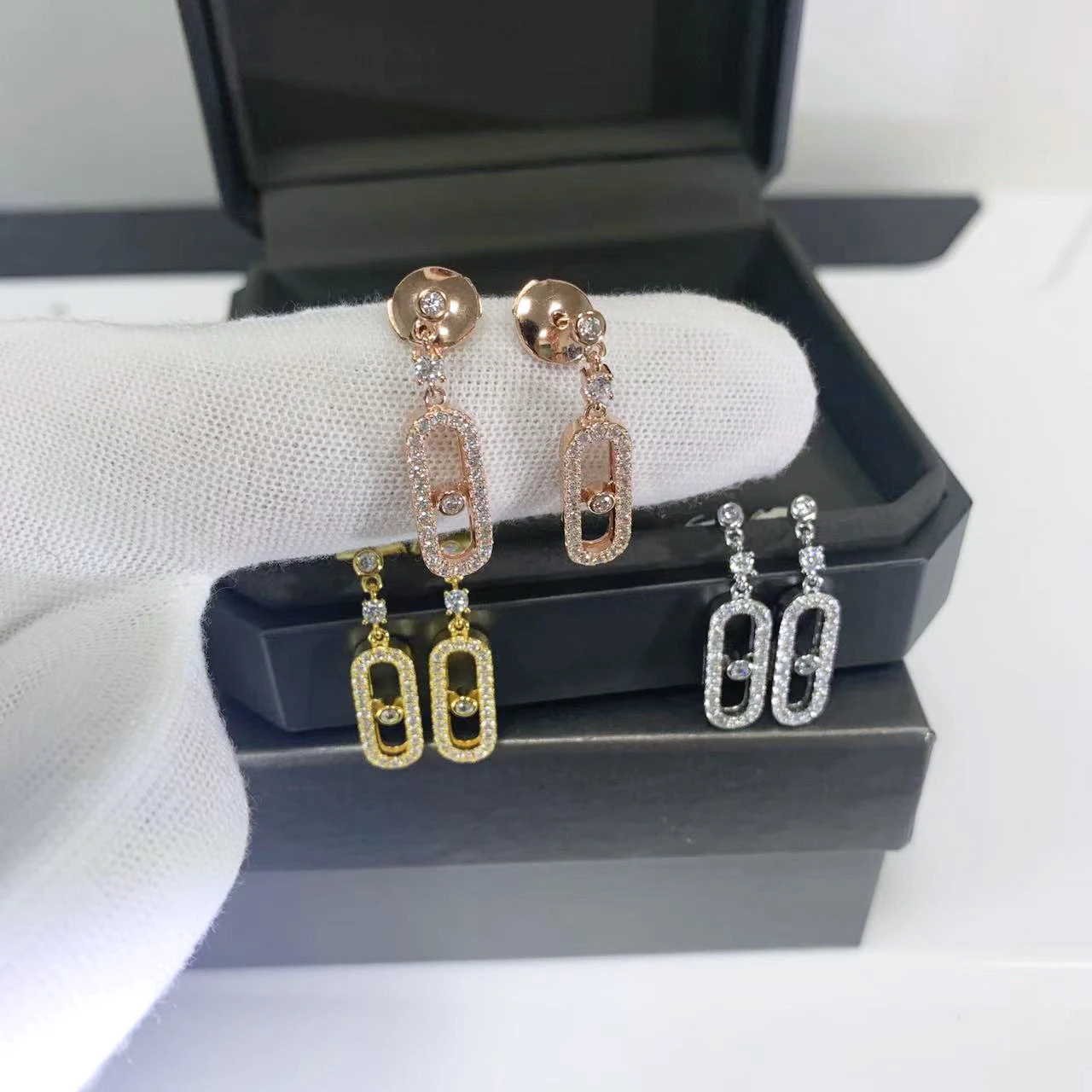 독창적이고 절묘한 s925 소녀 귀걸이, 단일 다이아몬드 펜던트, 술 귀걸이, 휴일 선물, 공개 비디오 보기