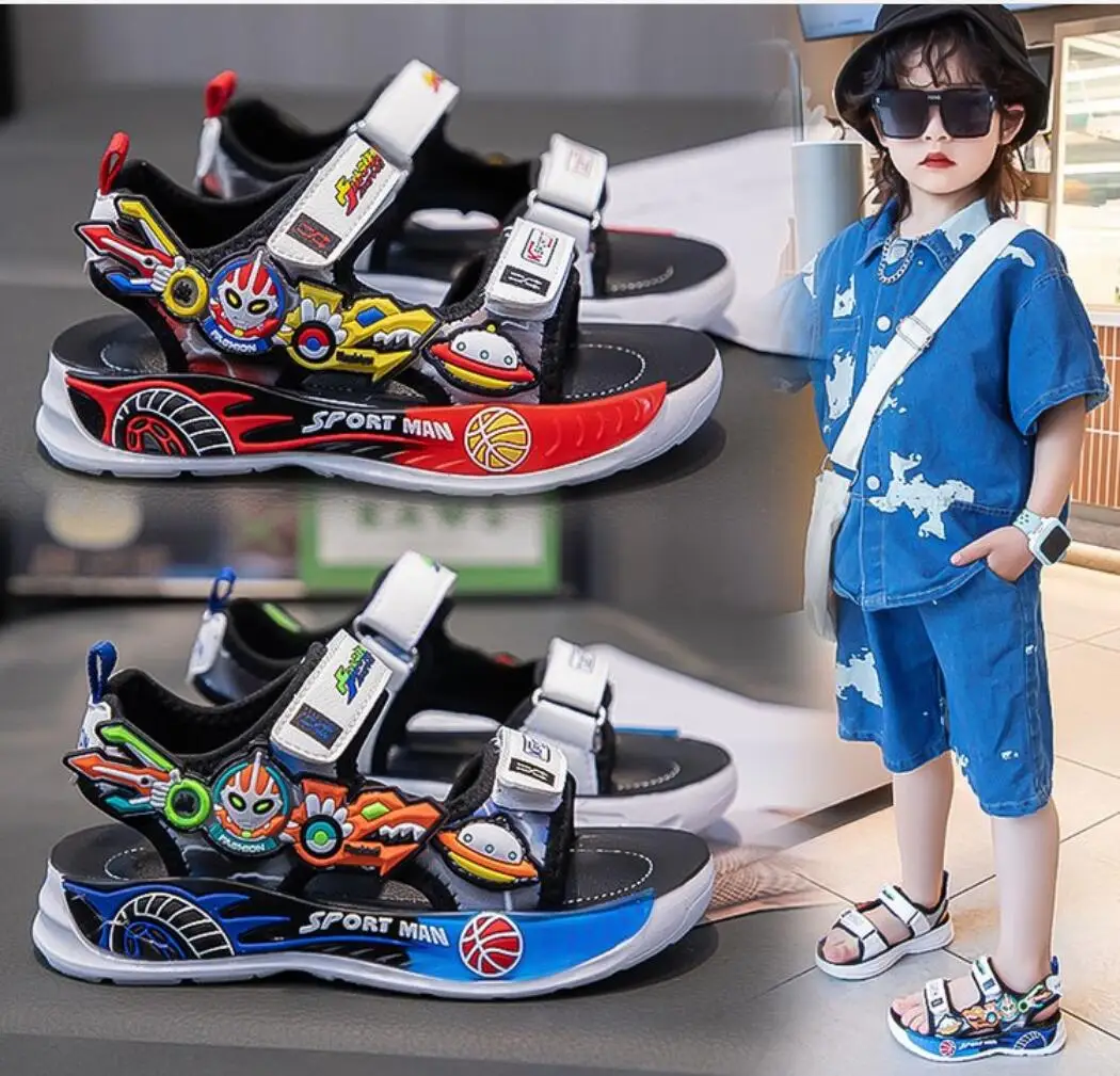 

Fashion Sport Sandals Summer Sandals Boys Casual Beach Shoe Comfortable Soft Sole Kids Sneakers Children Non-slip Outwear Sandal