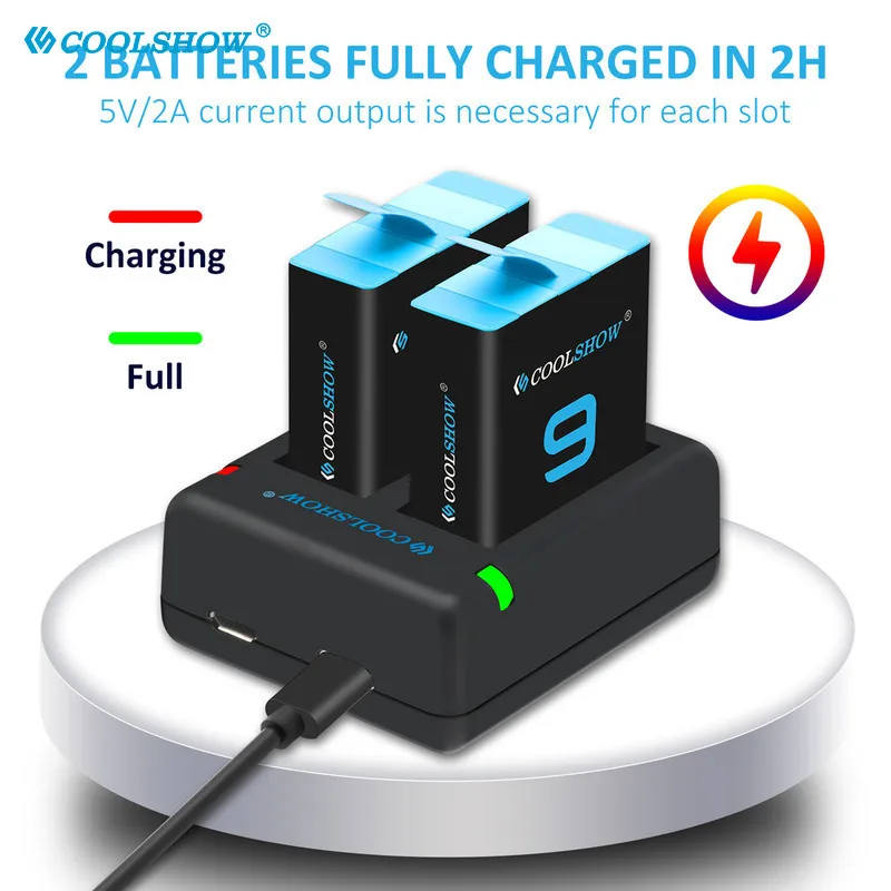 Chargeur et Batteries pour GoPro Hero 8/9/10/11 - Lot de 1 à 4