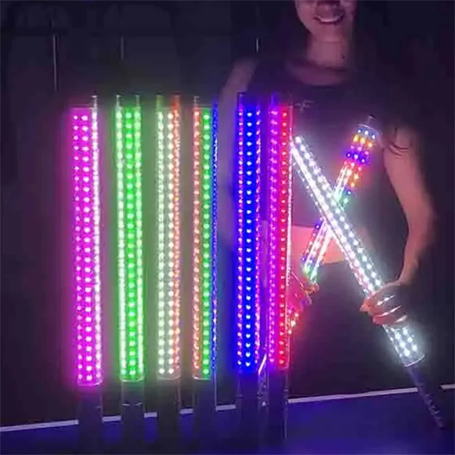 

Thrisdar 80CM Rechargeable LED Bottle stick Party bar Super Bright LED sparkler light Champagne Bottle Service LED Strobe Baton