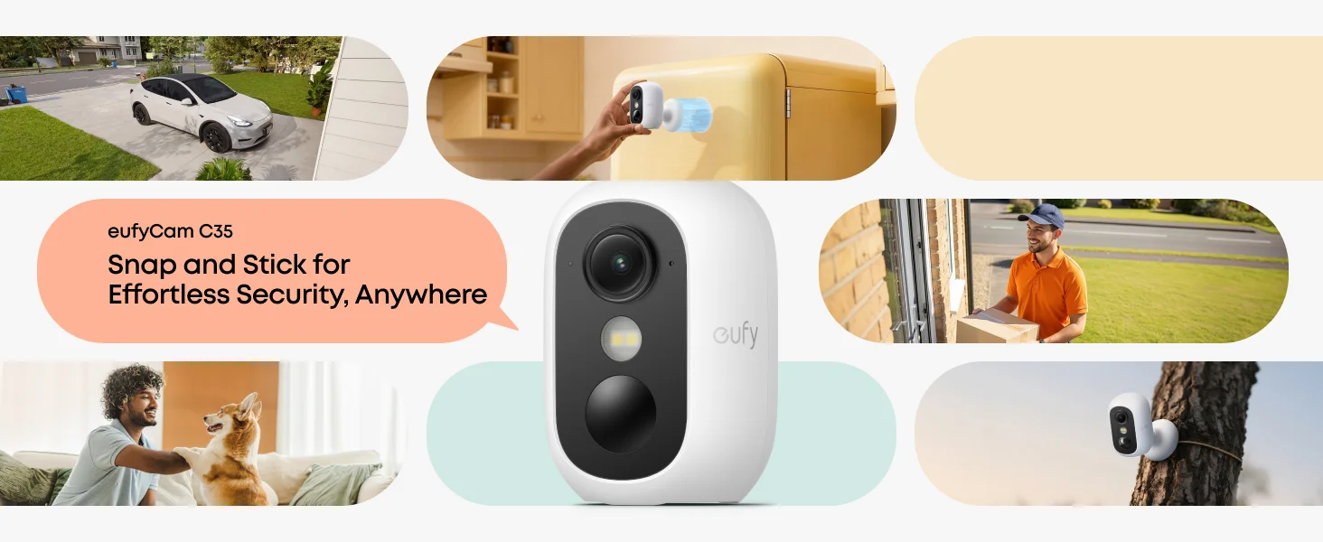 מצלמת אבטחה אלחוטית eufy Security eufyCam C35