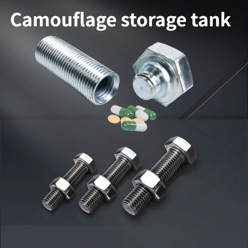 

Metal Screw Bolt Storage Cash Money Hide Stash Safe Diversion Container Box Hidden Secret Compartment for Cash Pill