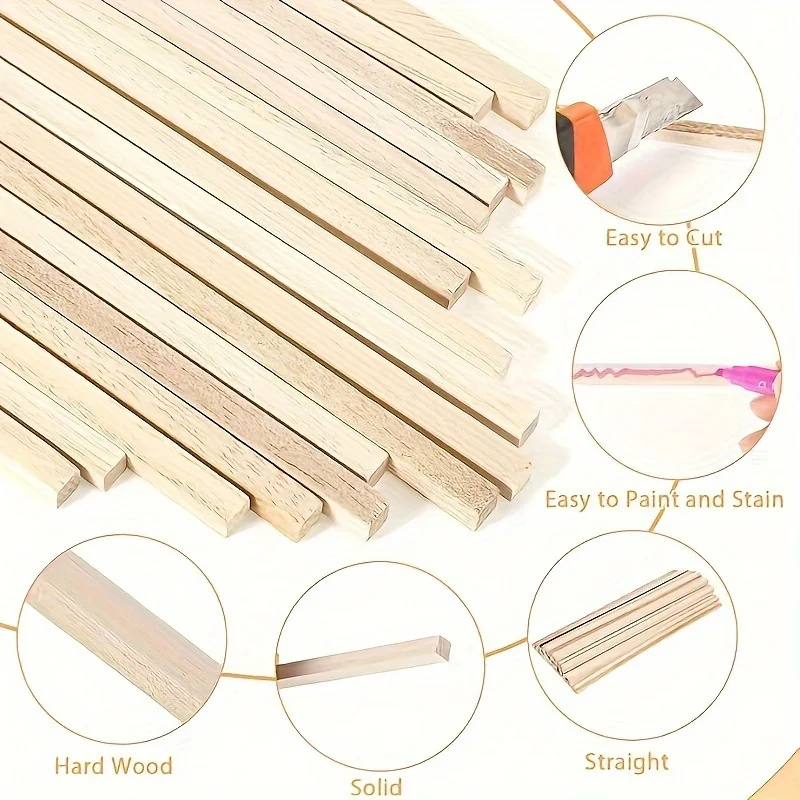 Square Wood Dowel Rods 5