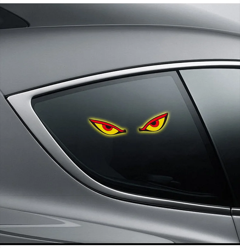 Solar Powered Car Neon Light Wireless Cool DEMON EYE Led Ambient Light Suction Cup USB Rechargeable Atmosphere Breathing Lamp