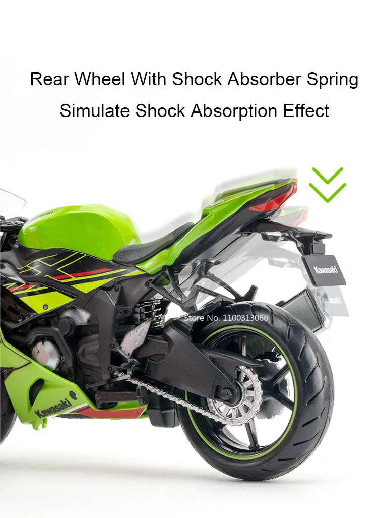 1:12 Kawasaki NIJIA ZX-6R Motorcycle Alloy Cars Model Toy