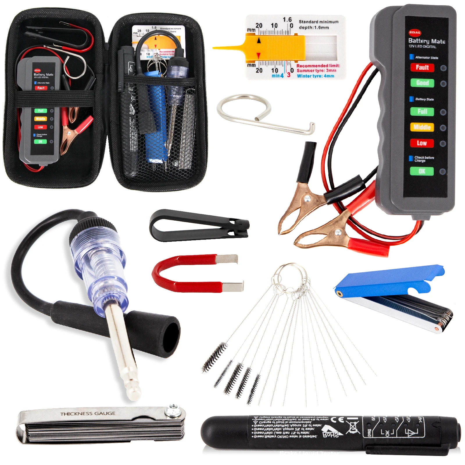 CarIgnitionSystemSparkPlugCoilTesterEngineInLinePenDetector