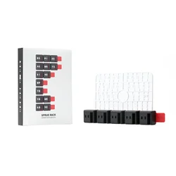 Dspiae PT - SR Easy Assembly Versatile Panel Holder with 48 Assorted Pieces (Red)