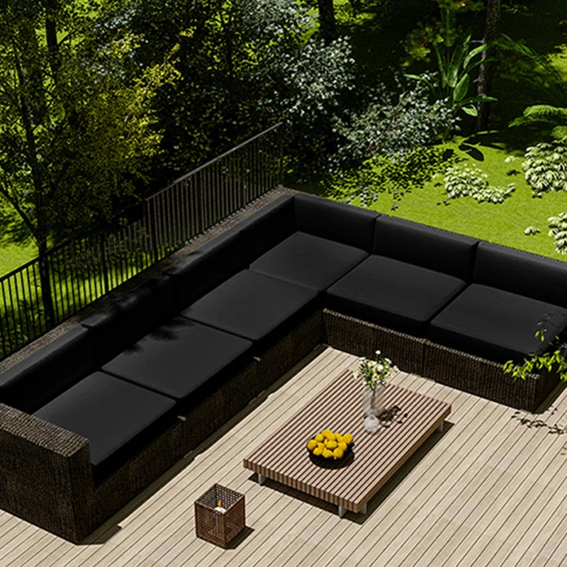 Outdoor sofa cover home hotel garden patio waterproof rattan corner sofa covers sun-proof anti-dust furniture protector cover