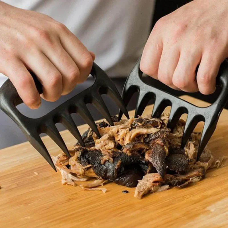 Artigli Per Carne In Acciaio Inossidabile - Per Pulled Pork E Barbecue | Manico In Legno | 2 Pezzi - Foto 2